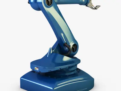 Industrial robot blue v 2 3D model