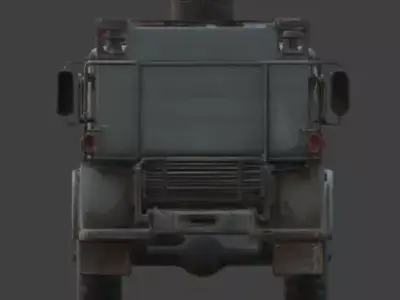 Rusted Apocalypse Rescue Truck 3D Model Low-poly 3D model