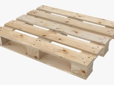 Wood Pallet Low-poly 3D model 4