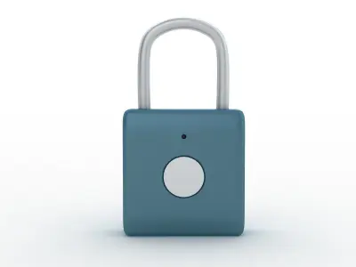 Fingerprint Padlock 3D model