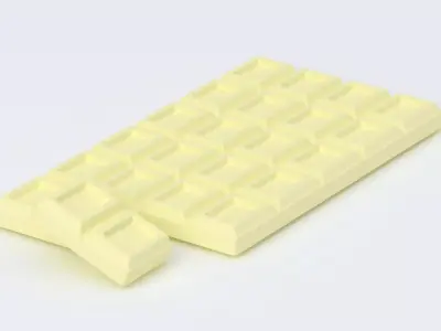chocolate bar white 3D model