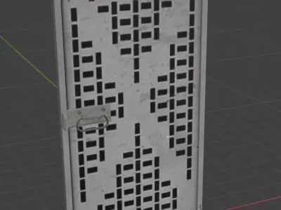 locker door Low-poly 3D model