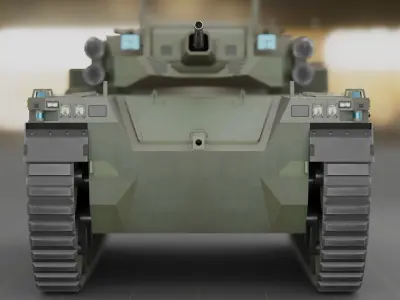 Type-X Tank - Milrem Robotics Low-poly 3D model