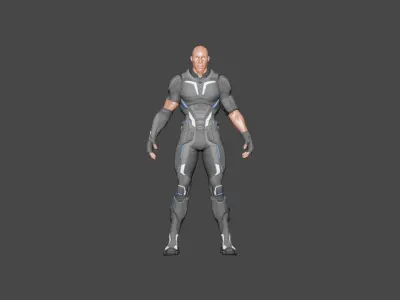 Armed man 3D model