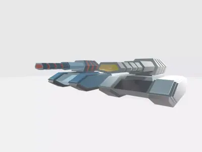 Free low poly sci-fi tank  Free low-poly 3D model