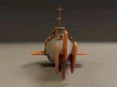 submarine 3D print model get