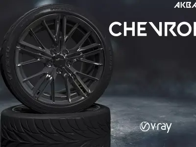 chevrolet camaro car tyre 3D model