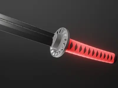 Katana Free low-poly 3D model buy