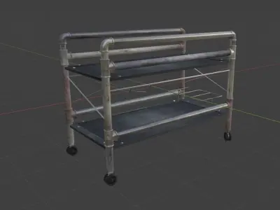 stroller vintage 3D model