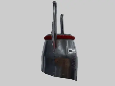 Medieval Jousters Helm Low-poly 3D model
