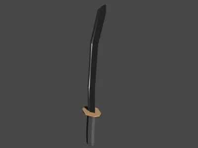 Sword samurai Low-poly 3D model
