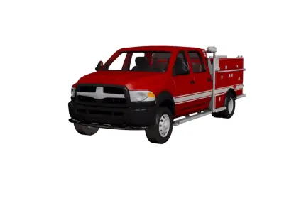 Pickup Fire Truck 3D Model Light Duty Emergency Response  3D model
