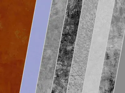 Patina Materials 13-14 - PBR - Seamless - 4k - SBSAR Low-poly 3D model