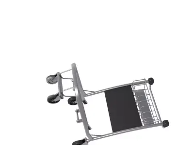 Airport Luggage Trolley  3D model purchase