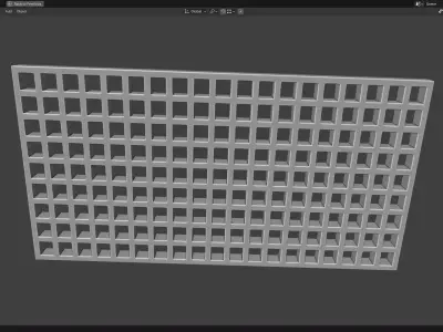 Steel Grating Flooring 3D print model