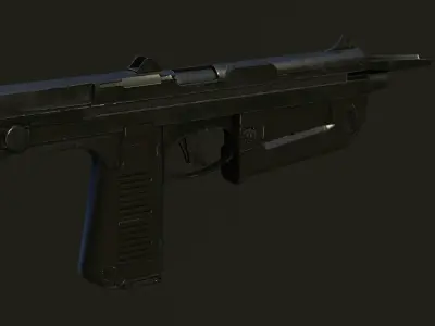 PM63 submachine gun Low-poly 3D model