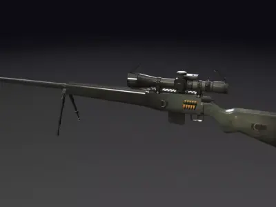 USR - Sniper rifle Low-poly 3D model