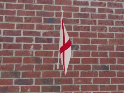 Flag of Alabama 3D model