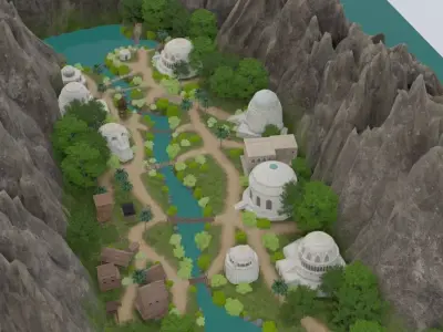 River Valley Domes 3D model