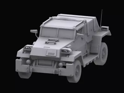Gundam Zeon Jeep model 3D model