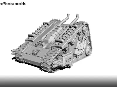 Flitzer-K1 Wargame Tank 3D print model