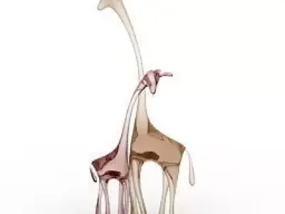 Giraffe glass figurine Free 3D model