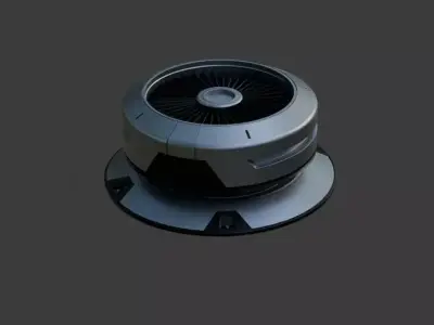 sci fi air conditioner Free low-poly 3D model