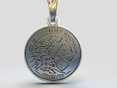 WOLF PENDANT 3D print model