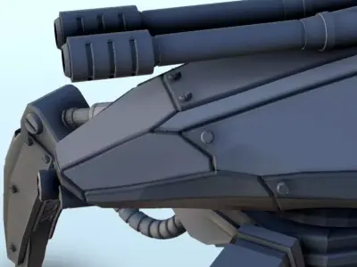 TR 800 soldier-robot 6  supported version - Future Sci-Fi SF Pos 3D print model