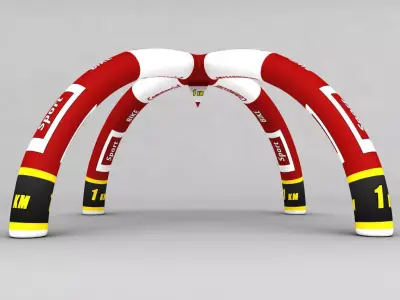 Banner commercial road bike low poly Low-poly 3D model