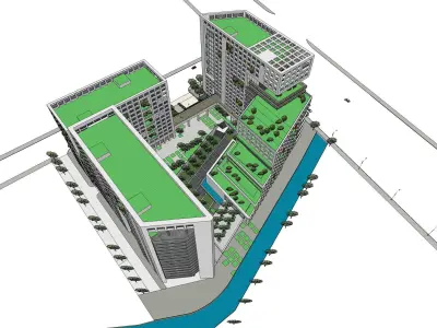 Sketchup Commercial Office Complex 213 3D model
