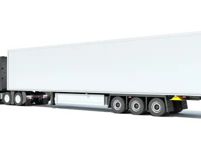 2024 Semi Truck with Refrigerator Trailer 3D model
