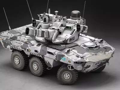 Reconainssance combat vehicle concept 3d model Low-poly 3D model