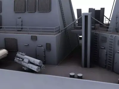 USS Mustin 3D model