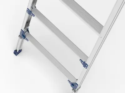 Folding Extension Ladder 3D model