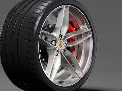 Ferrari 488 GTB wheel 3D model