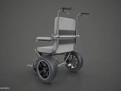 Off road Wheelchair 3D model purchase