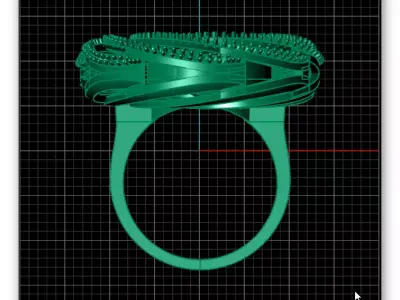 high jewelry ring 2 part 3D print model