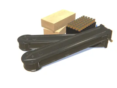 5-7x28 Ammo Pack Low-poly 3D model