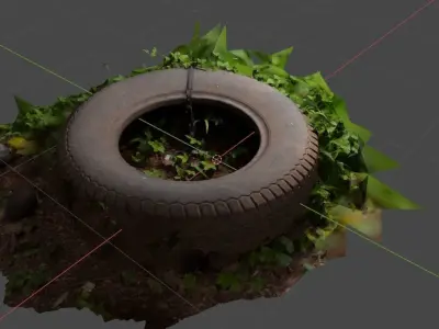 abandoned tire Free 3D model