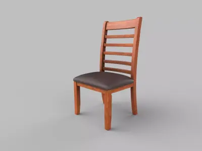 chair wooden Low-poly 3D model