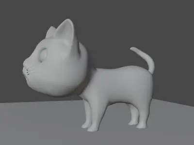 3D Cat Low-poly 3D model