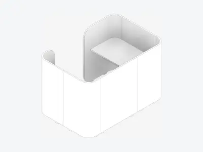 Booth - Simplicity - Type 3 Low-poly 3D model