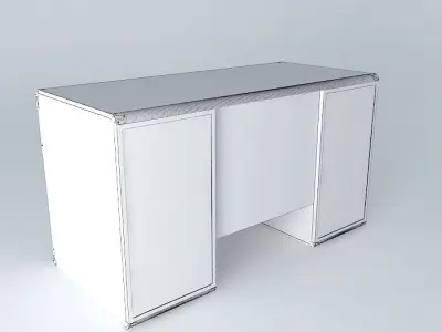 Indiana red pine desk 3D model