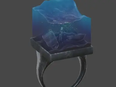 Seabed ring1 Low-poly 3D model