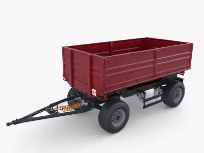 Agro trailer V5 Low-poly 3D model