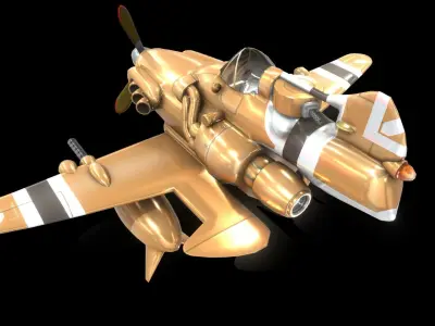 PlaneVR Low-poly 3D model