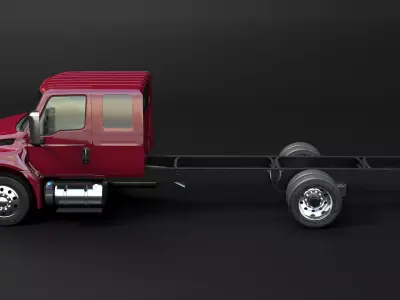 International MV Extended Cab 3D model