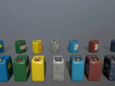 Jerry Can Low-poly 3D model shop