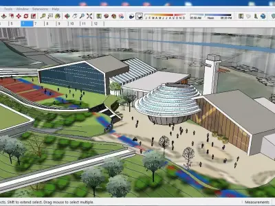 Sketchup Recreational Tourism building B5 3D model
